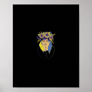 Oekraïens shirt Oekraïne Vrouwen Meisje Patriotisc Poster