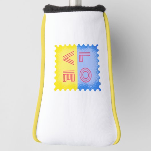 Oekraïens stempel met liefdesbrief golfheadcover (Draai 90)