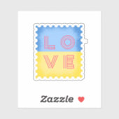 Oekraïens stempel met liefdesbrief sticker (Vel)