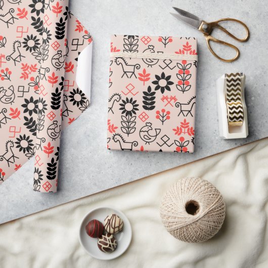 Oekraïens stijl nationaal patroon cadeaupapier (Crafts)