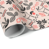 Oekraïens stijl nationaal patroon cadeaupapier (Rol Hoek)