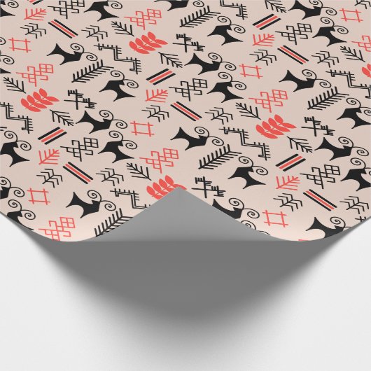 Oekraïens stijl nationaal patroon cadeaupapier (Hoek)