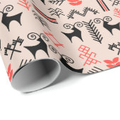 Oekraïens stijl nationaal patroon cadeaupapier (Rol Hoek)