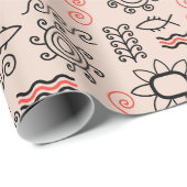 Oekraïens stijl nationaal patroon cadeaupapier (Rol Hoek)