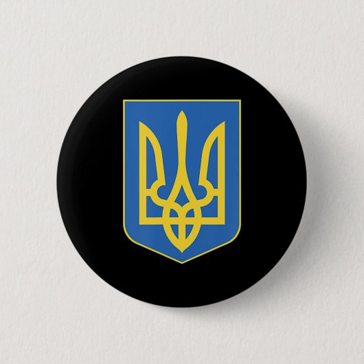 Oekraïens symbool ronde button 5,7 cm (Voorkant)