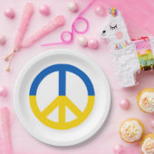 Oekraïens symbool voor blauw geel vlaggensymbool papieren bordje (Feest)