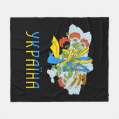 Oekraïens Trident Love Ukraine Flag Tryzub Graphi Fleece Deken (Voorkant (Horizontaal))