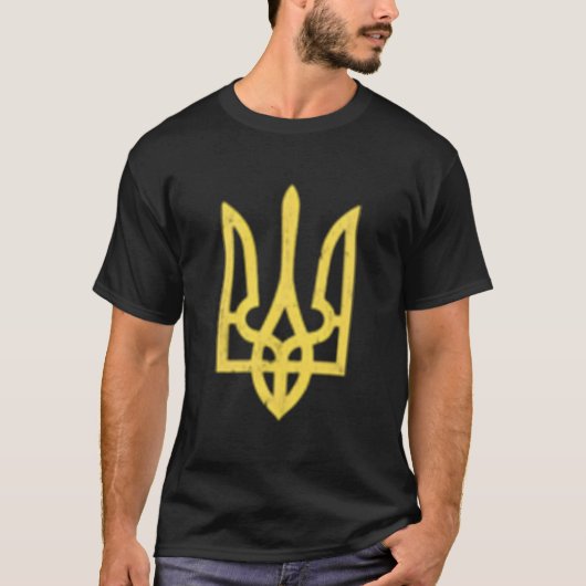 Oekraïens Trident Symbool Oekraïne Steun Patriotti T-shirt (Voorkant)