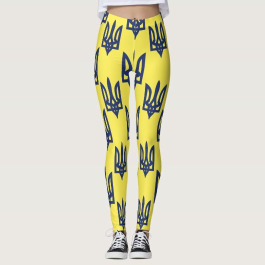 Oekraïens Trident Tryzub Oekraïense wapenstilstand Leggings (Voorkant)