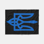 Oekraïens Tryzub-symbool op het hart Fleece Deken (Voorkant (Horizontaal))