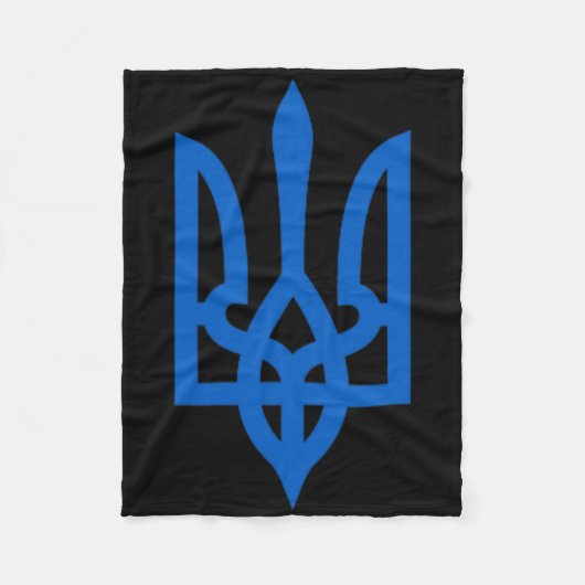 Oekraïens Tryzub-symbool op het hart Fleece Deken (Voorkant)