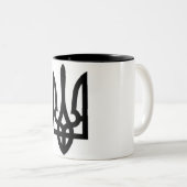 Oekraïens Tryzub Tweekleurige Koffiemok (Voorkant rechts)