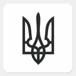 Oekraïens Tryzub Vierkante Sticker
