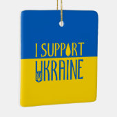 Oekraïens vlaggeel blauw steunbalkembleem keramisch ornament (Rechts)