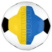 Oekraïens vlaggenblauw - geel bicolor - patriottis voetbal (Gedraaid)