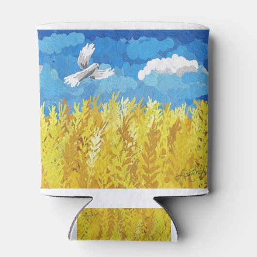 Oekraïens vlaggenlandschap blikjeskoeler (Achterkant)