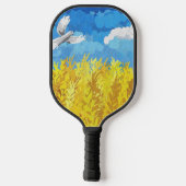 Oekraïens vlaggenlandschap pickleball paddle (Achterkant)