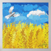 Oekraïens vlaggenlandschap poster (Voorkant)