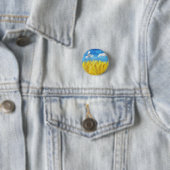 Oekraïens vlaggenlandschap ronde button 3,2 cm (In situ)
