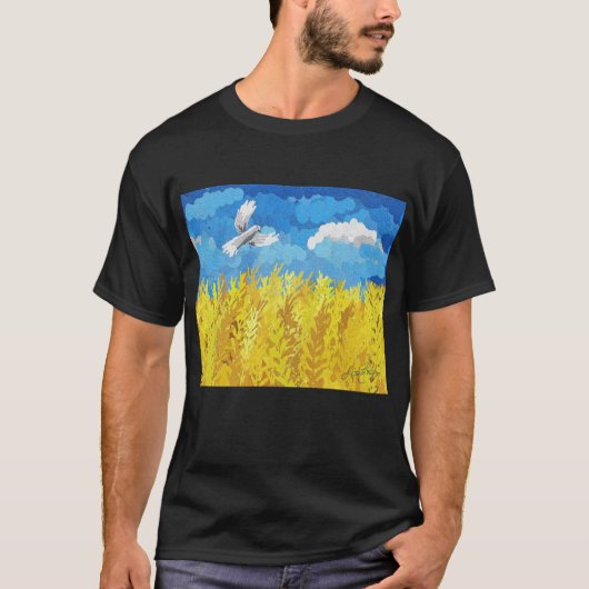 Oekraïens vlaggenlandschap t-shirt (Voorkant)