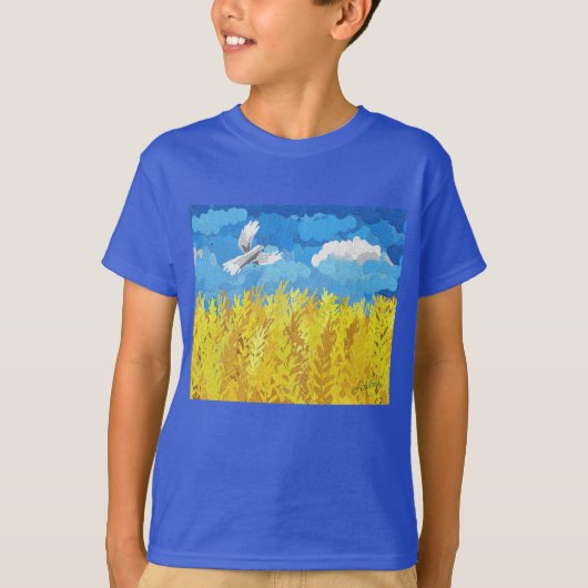 Oekraïens vlaggenlandschap t-shirt (Voorkant)