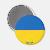 Oekraïens vlaggenstaatbeschermingspatriotticum magneet (Voorkant / Achterkant)