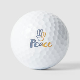 Oekraïens - VREDE Symbool V-teken Oekraïne Symbool Golfballen