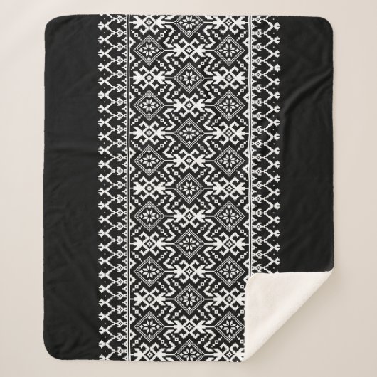 Oekraïens Vyshyvanka: Etnisch Ornament fusie Sherpa Deken (Voorkant)