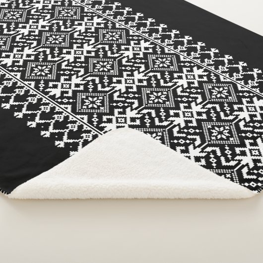 Oekraïens Vyshyvanka: Etnisch Ornament fusie Sherpa Deken (3/4)