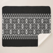 Oekraïens Vyshyvanka: Etnisch Ornament fusie Sherpa Deken (Voorkant (horizontaal))