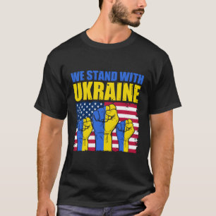 Oekraïens Wij steunen Oekraïne vlag Ik sta achter T-shirt