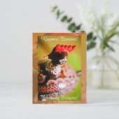 Oekraïens Wooden Easter Hen Briefkaart (Staand voorkant)