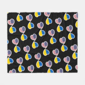 Oekraïense Amerikaanse oneindigheid Heart Oekraïne Fleece Deken (Voorkant (Horizontaal))