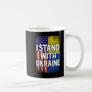 Oekraïense Amerikaanse vlag Patriottisch Koffiemok