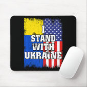  Oekraïense Amerikaanse vlag Patriottisch Muismat (Met muis)