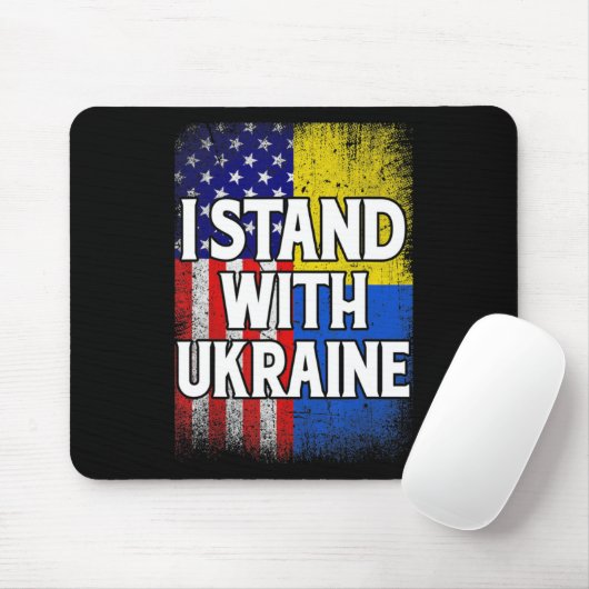  Oekraïense Amerikaanse vlag Patriottisch Muismat (Met muis)