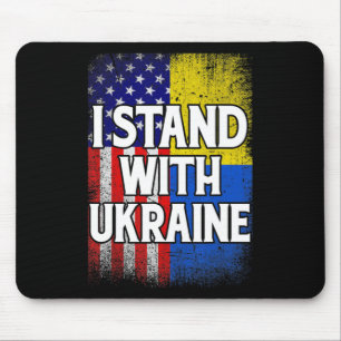 Oekraïense Amerikaanse vlag Patriottisch Muismat