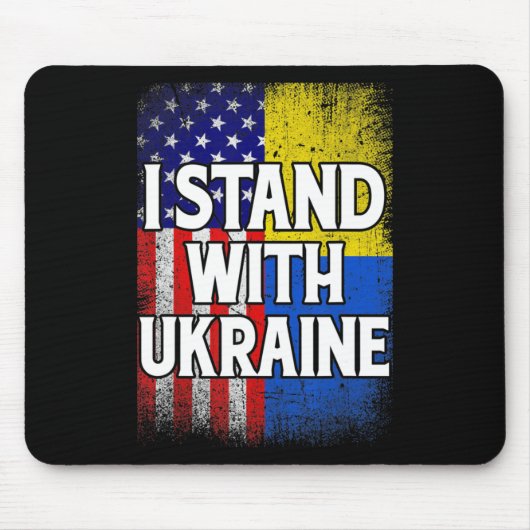  Oekraïense Amerikaanse vlag Patriottisch Muismat (Voorkant)