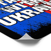 Oekraïense Amerikaanse vlag Patriottisch Poster (Hoek)