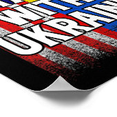  Oekraïense Amerikaanse vlag Patriottisch Poster (Hoek)