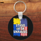  Oekraïense Amerikaanse vlag Patriottisch Sleutelhanger (Voorkant)