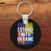  Oekraïense Amerikaanse vlag Patriottisch Sleutelhanger (Voorkant)