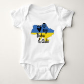 Oekraïense baby 'I Love My Baba and Gido' kleding Romper (Voorkant)