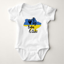 Oekraïense baby 'I Love My Baba and Gido' kleding