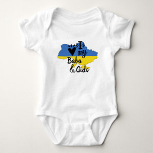 Oekraïense baby 'I Love My Baba and Gido' kleding Romper