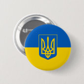 Oekraïense badge voor schild en vlaggen ronde button 5,7 cm (Voorkant /achterkant)