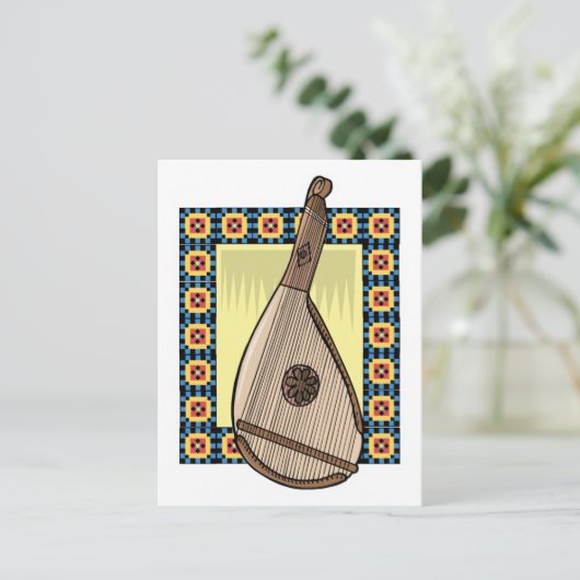 oekraïense bandura briefkaart (Staand voorkant)