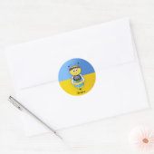 Oekraïense bijenserie ronde sticker (Envelop)