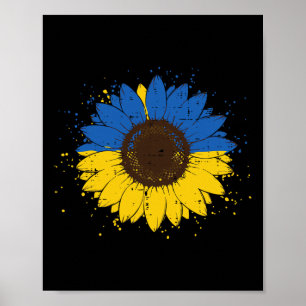 Oekraïense Blauwe Gele Zonnebloem Oekraïne Bloem M Poster