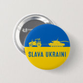 Oekraïense boer steelt tank voor Russische tank Bu Ronde Button 5,7 Cm (Voorkant /achterkant)